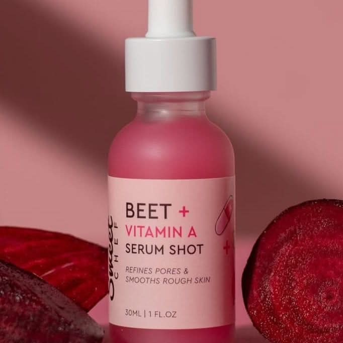 BEET+ vitamin C face serum.