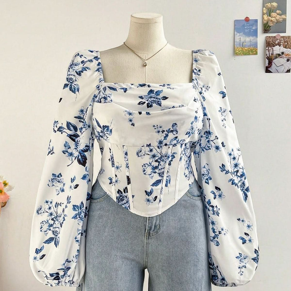 Full sleeve top white colour trend