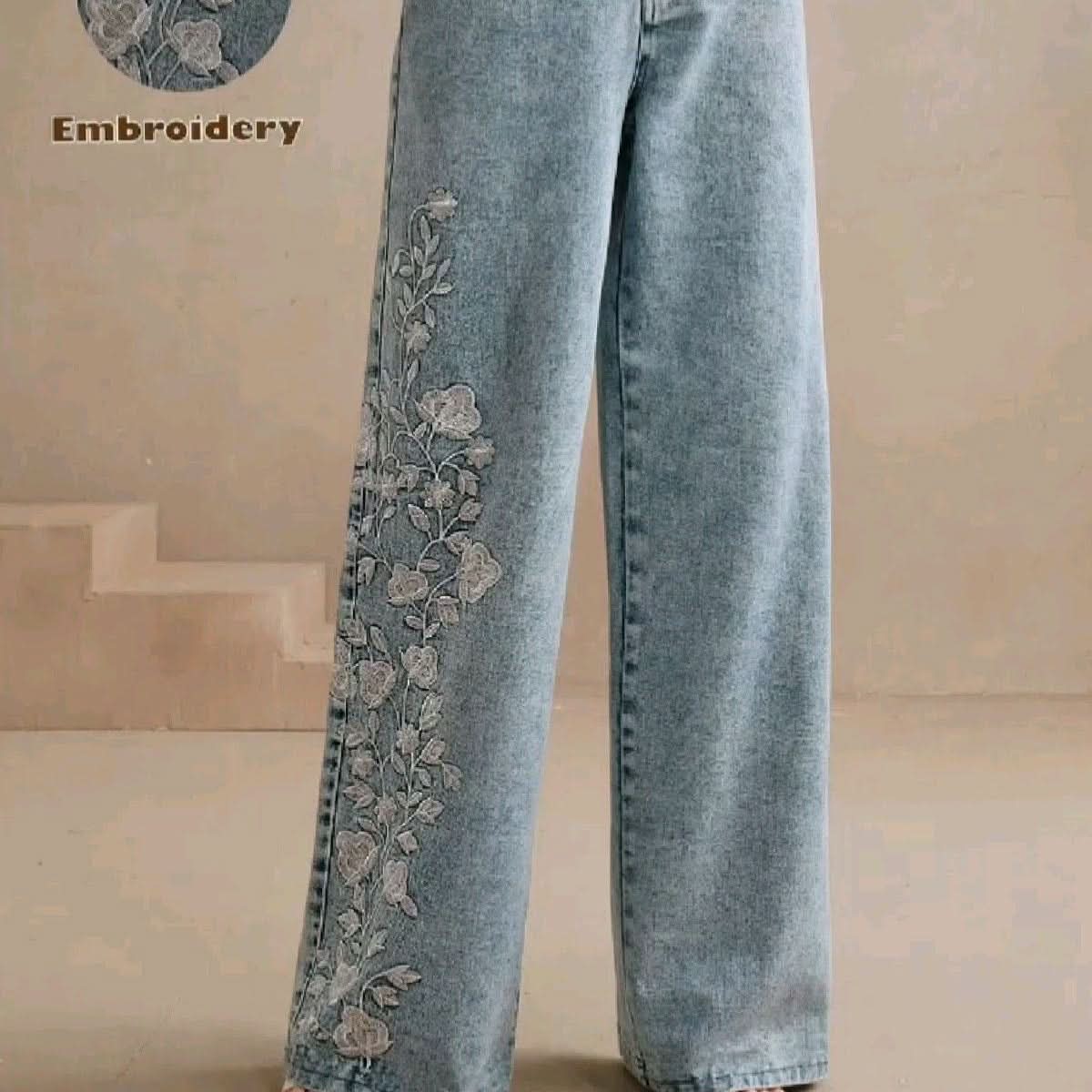 embroidery jeans. For women or girl premium jeans.