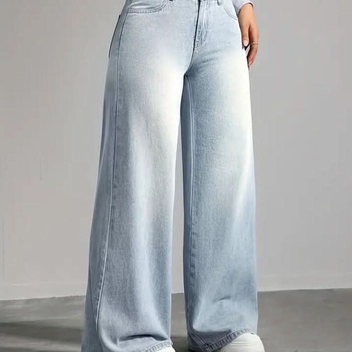 Straight  Baggy Fit Jeans For Girl