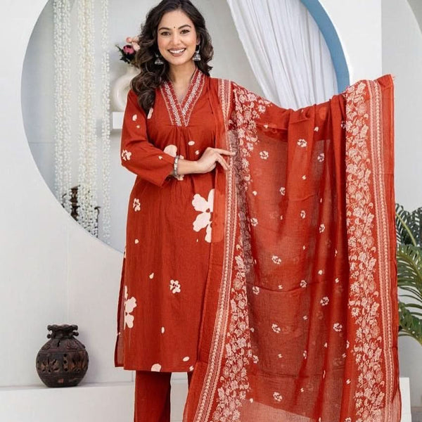 Red colour premium Kurti, trending for girl