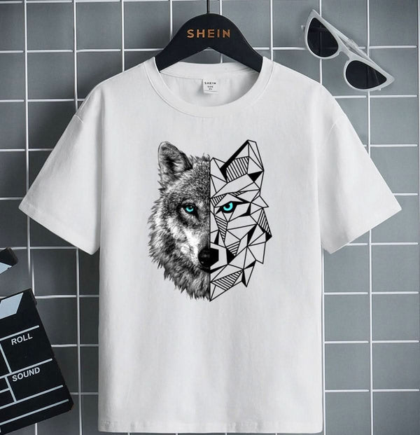 Boys T-shirt Printed Plain Textured