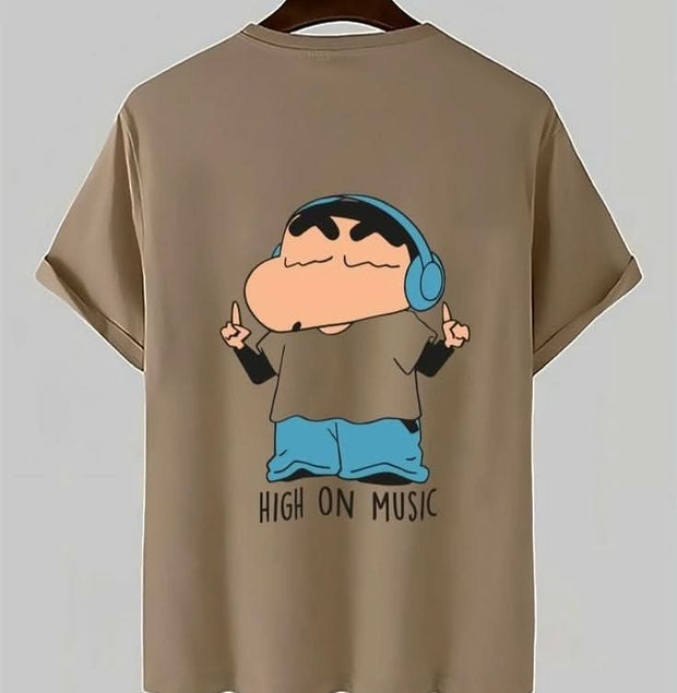 Boys T-shirt Printed Plain Textured